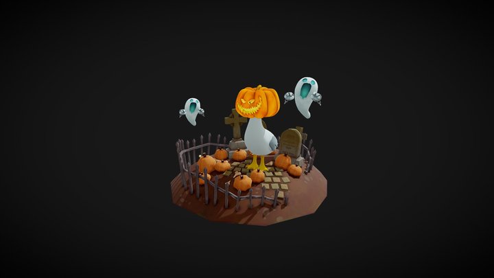 Duck Halloween 3D Model
