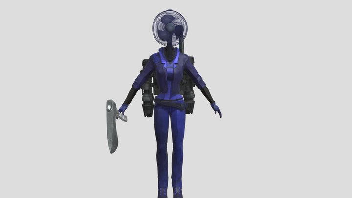 Fan Woman Skibidi fanman's 3D Model