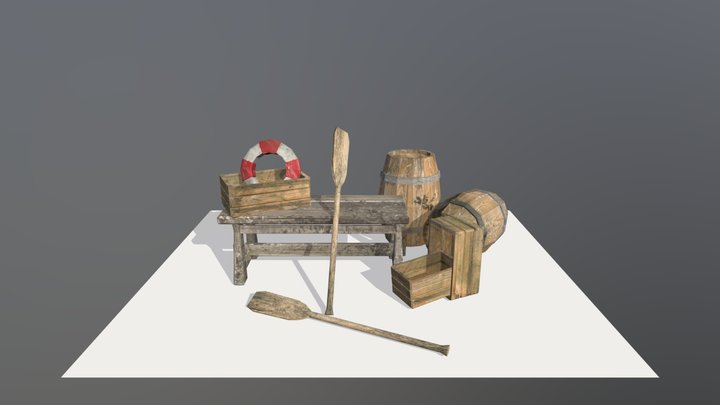 1VFX07_Solomakha_Arina_Texture_3SimpleProps 3D Model