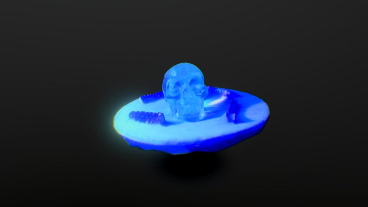 Skull In The Dark 3D Model