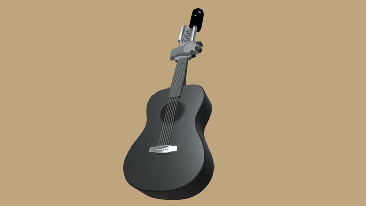 Guitar Gun 3D Model