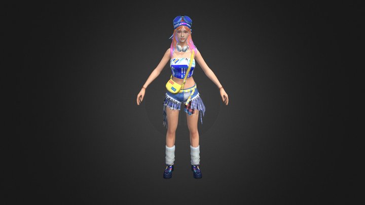 Freefire set - Shibuya Idol by prazs 3D Model