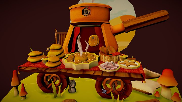 The Travelling Lillypad Bakery | DAE Bazaar 3D Model
