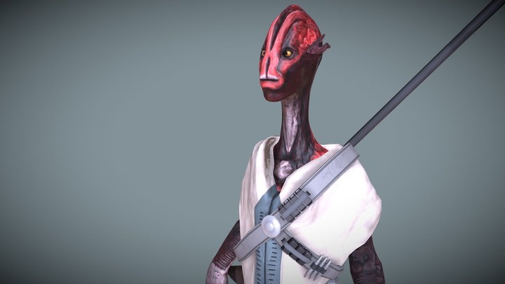 ALIEN CHARACTER ABGABE 3D Model