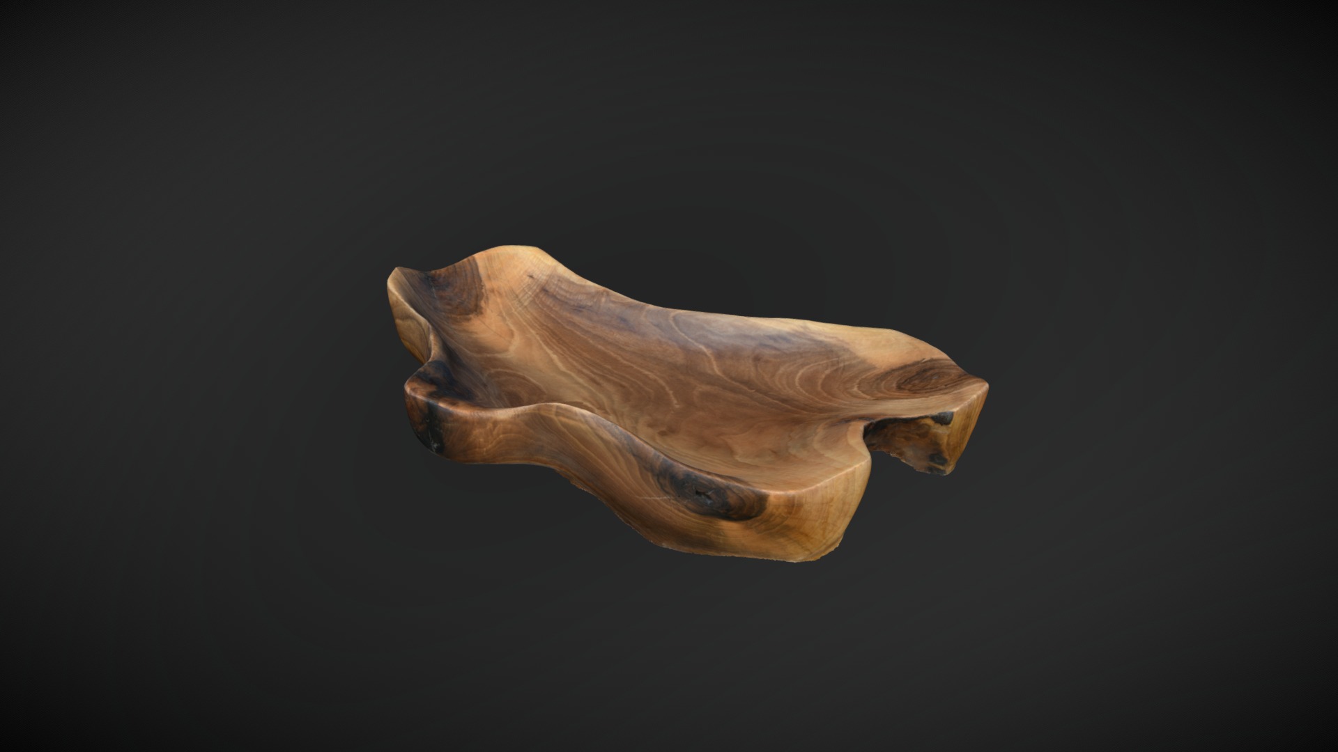 3D model Unique Hand Carved Wooden Bowl - This is a 3D model of the Unique Hand Carved Wooden Bowl. The 3D model is about a close-up of a dog.