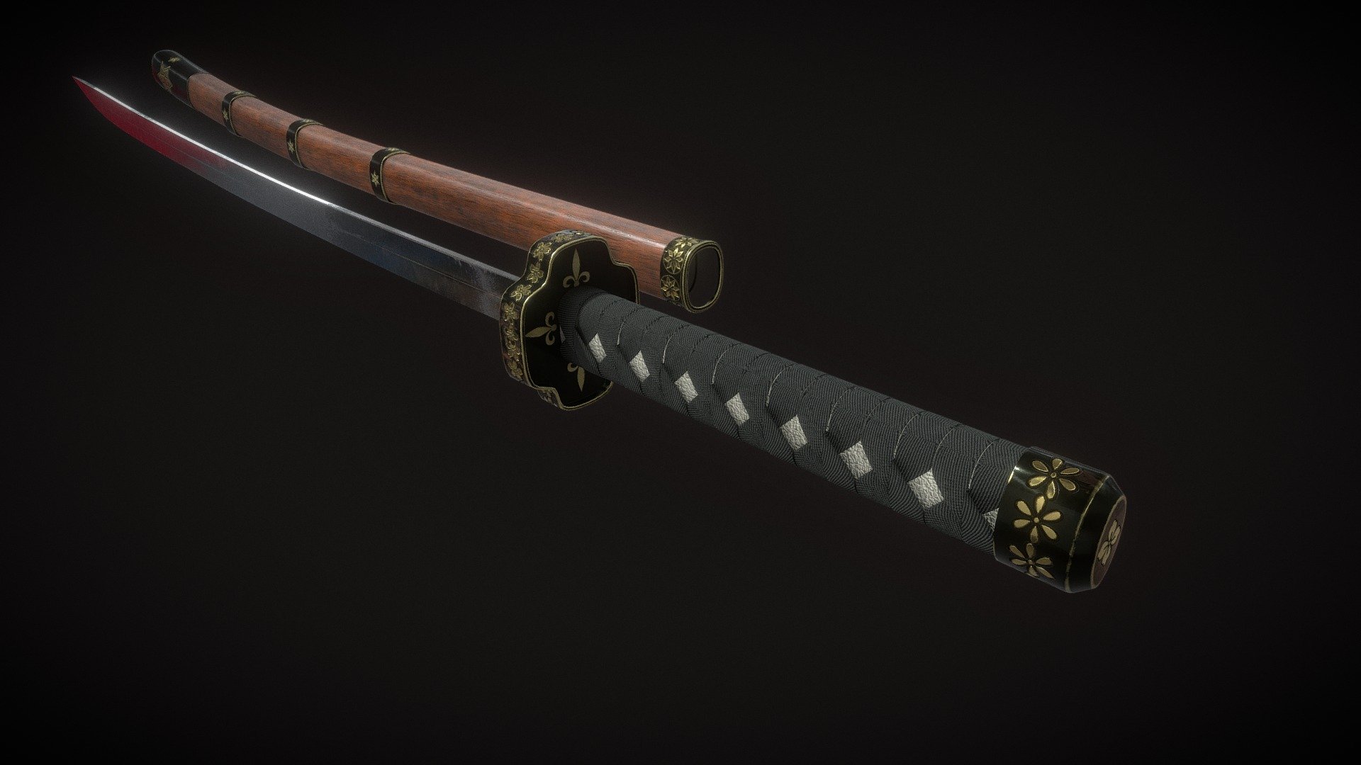 Samurai Sowrd V_3 - 3D model by sharifakram [80ab02a] - Sketchfab