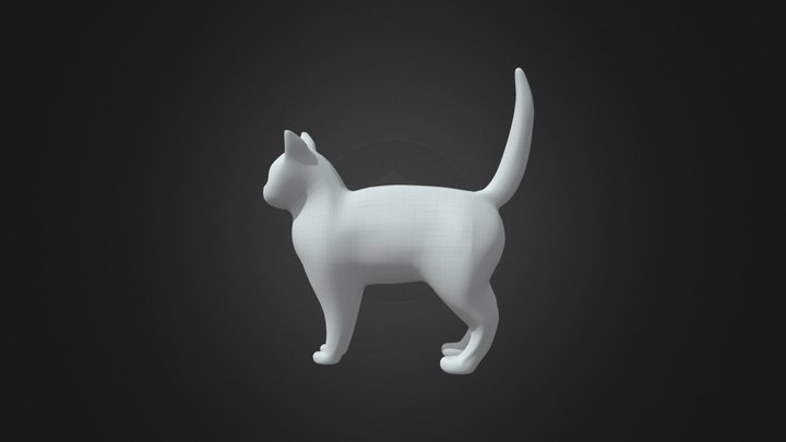 low poly cat 3D Model