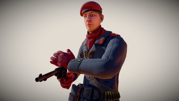 Fictional soldier 3D Model