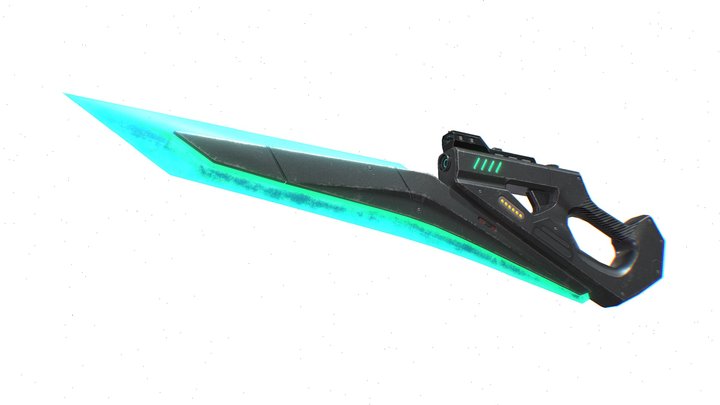 Sci-fi Gun Blade 3D Model