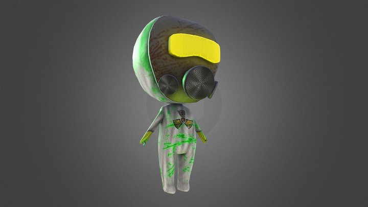 Hazmat Suit Chibi 3D Model