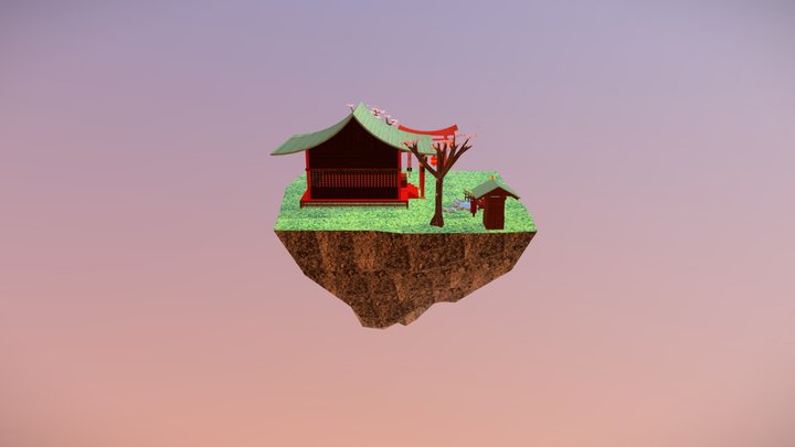 "Jardin Japonés" Escena Final 3D Model