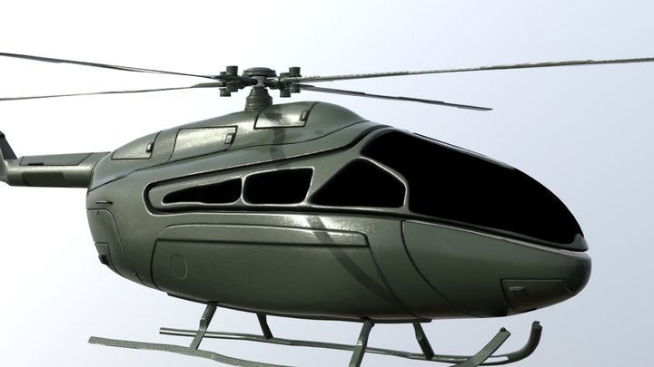 Khet-1 'Python' Attack Helicopter 3D Model