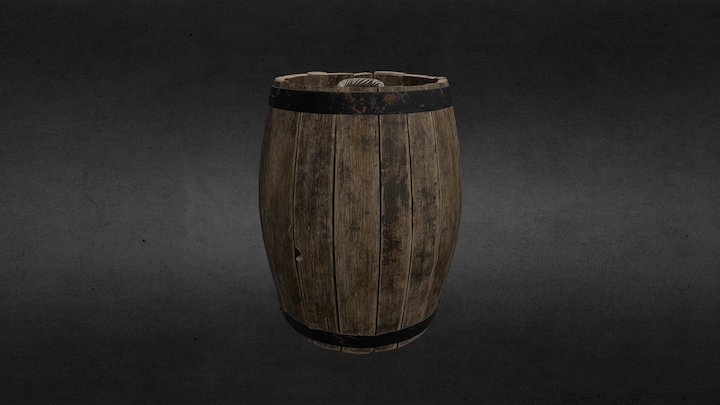 Barrel Wood 3D Model