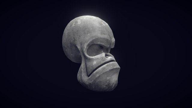 Orc's skull (stone) 3D Model