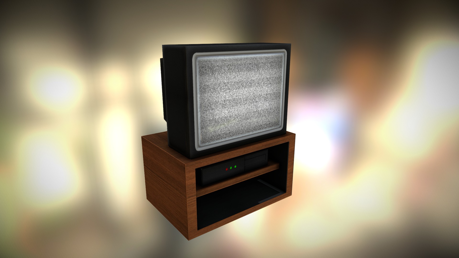 3D model TV Low - This is a 3D model of the TV Low. The 3D model is about a small television on a table.