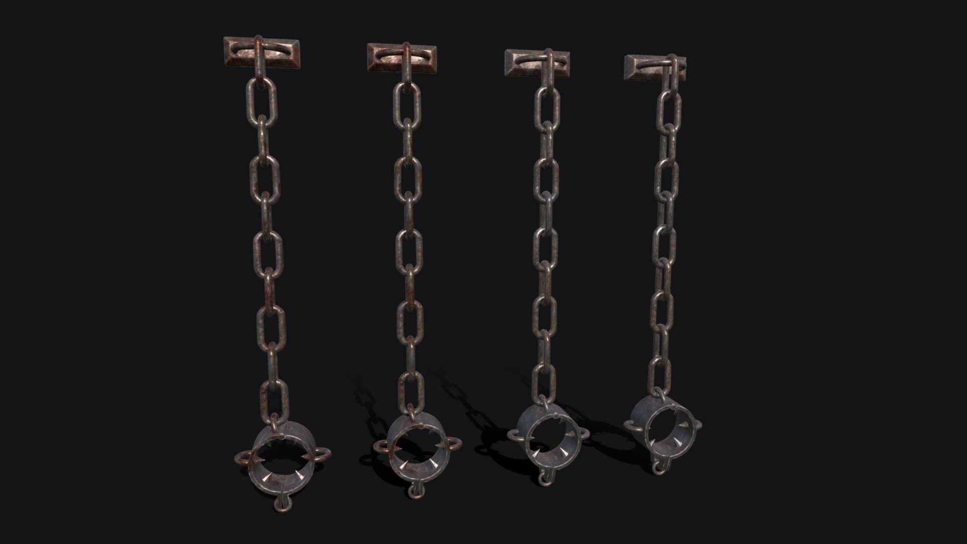 Medieval Spiked Cuff Shackles - Buy Royalty Free 3D model by Clockwork ...