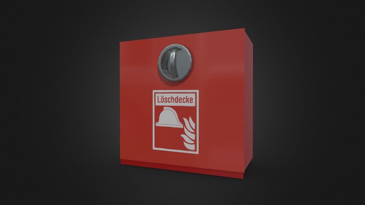Fire Blanket and Box (German) 3D Model