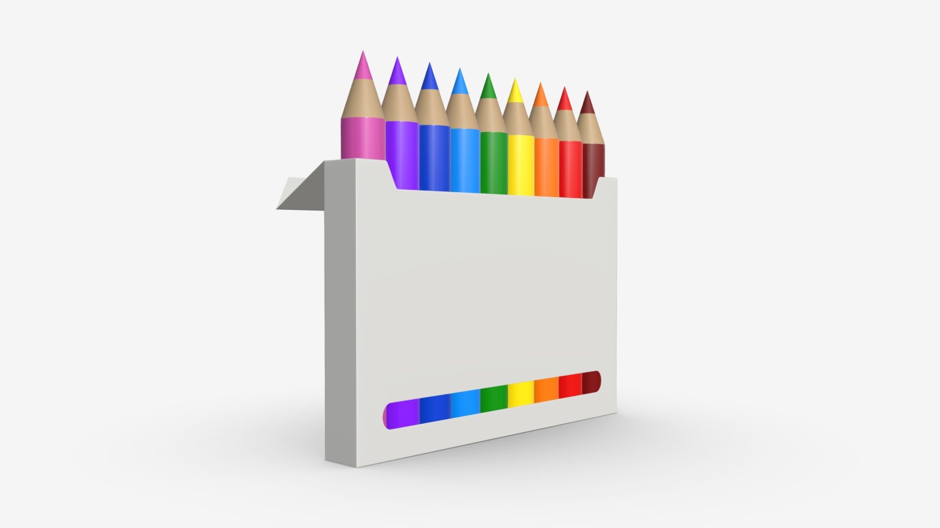 Colored pencil box with window - Buy Royalty Free 3D model by HQ3DMOD ...