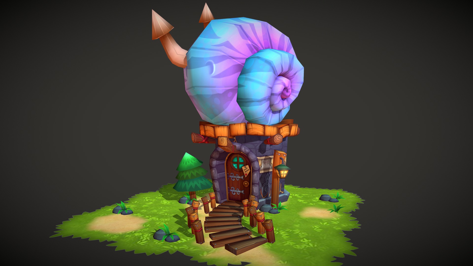 3D model Snail House - This is a 3D model of the Snail House. The 3D model is about a screenshot of a video game.