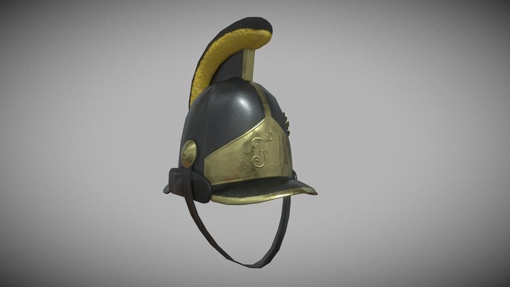 Austrian Infantry Helmet (With Oak Leafs) 3D Model