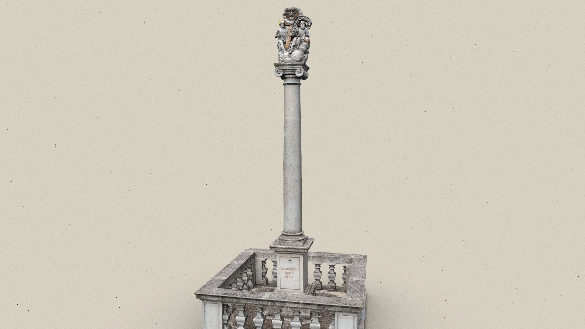 Dreifaltigkeitssäule — Sketchfab embed 3D viewer