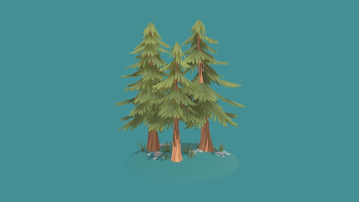 Stylized Trees 03 3D Model