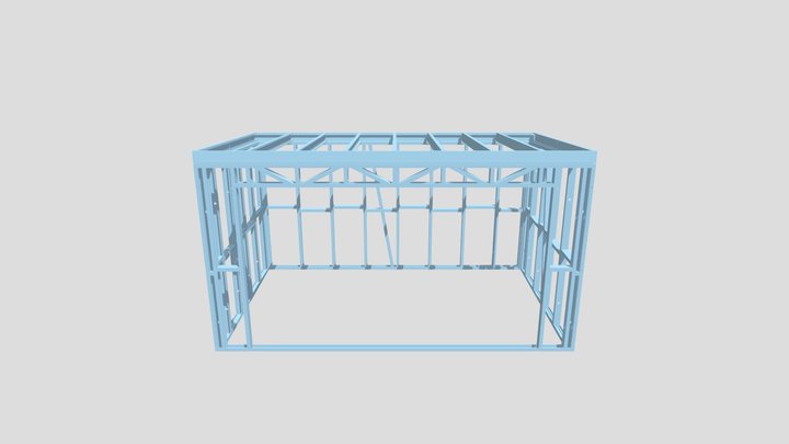 Overkapping 5 x 3 x 2,8 meter (KITS 07) 3D Model