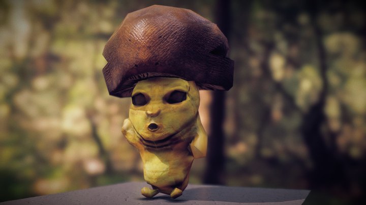 Tiny Creature: Mushroom Monster. 3D Model