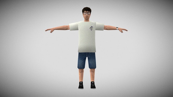 PSX Simple Character 3D Model