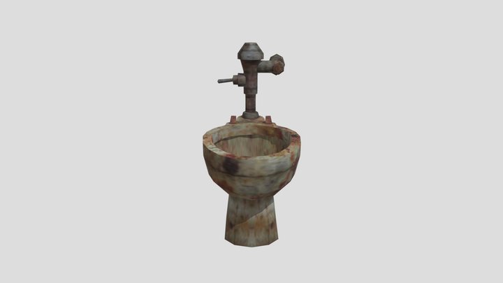 Toilet for horror games 3D Model