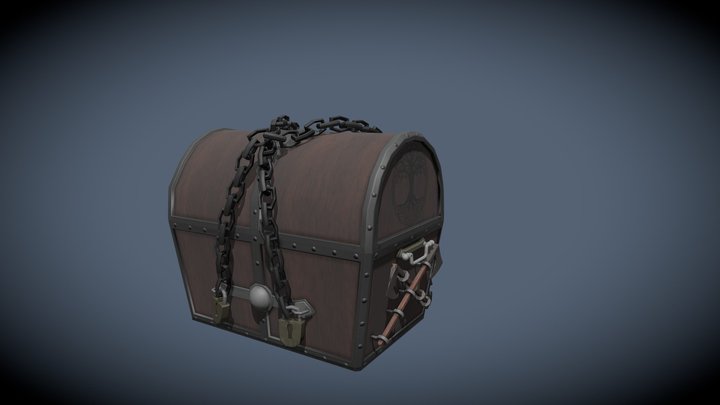 Viking treasure chest. 3D Model