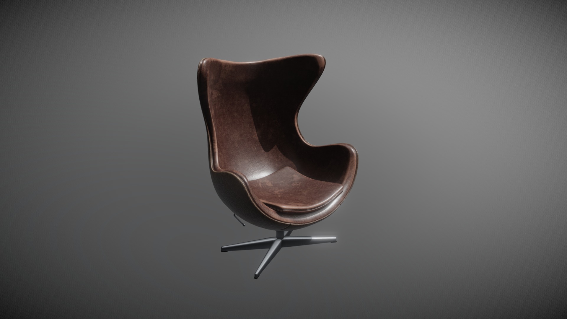 3D model Egg Chair - This is a 3D model of the Egg Chair. The 3D model is about a chair with a handle.