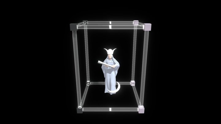 The High Priestess (La Sacerdotisa) - Tarot Card 3D Model