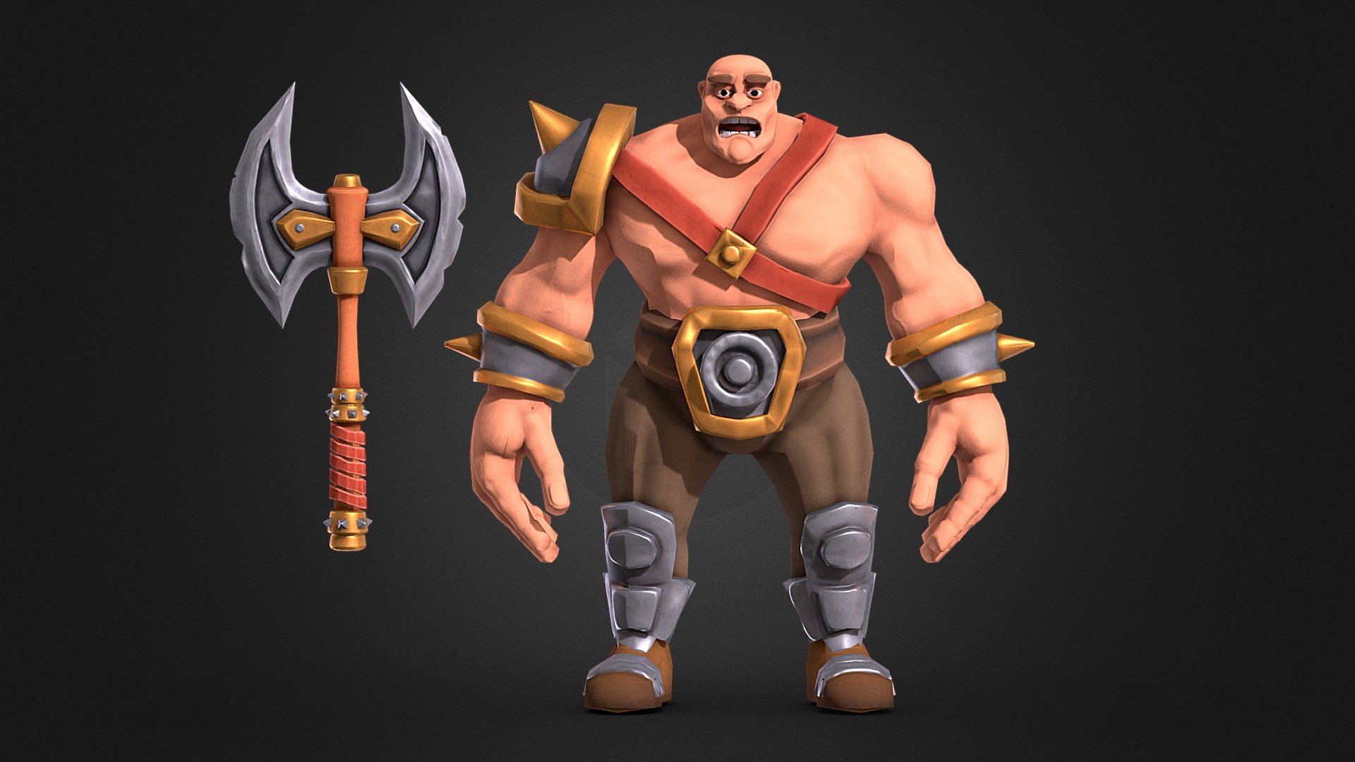 Stylized Axe Man Character 3d Model By Burak Özcan Ozcanburak8 80c38e4 Sketchfab