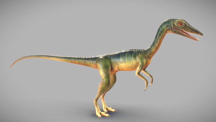 Compsognathus Dinosaur Run Pose 3D Model 3D Model $139 - .3ds .c4d .fbx .ma  .obj .max - Free3D