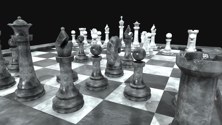 Chess Board 3D Model