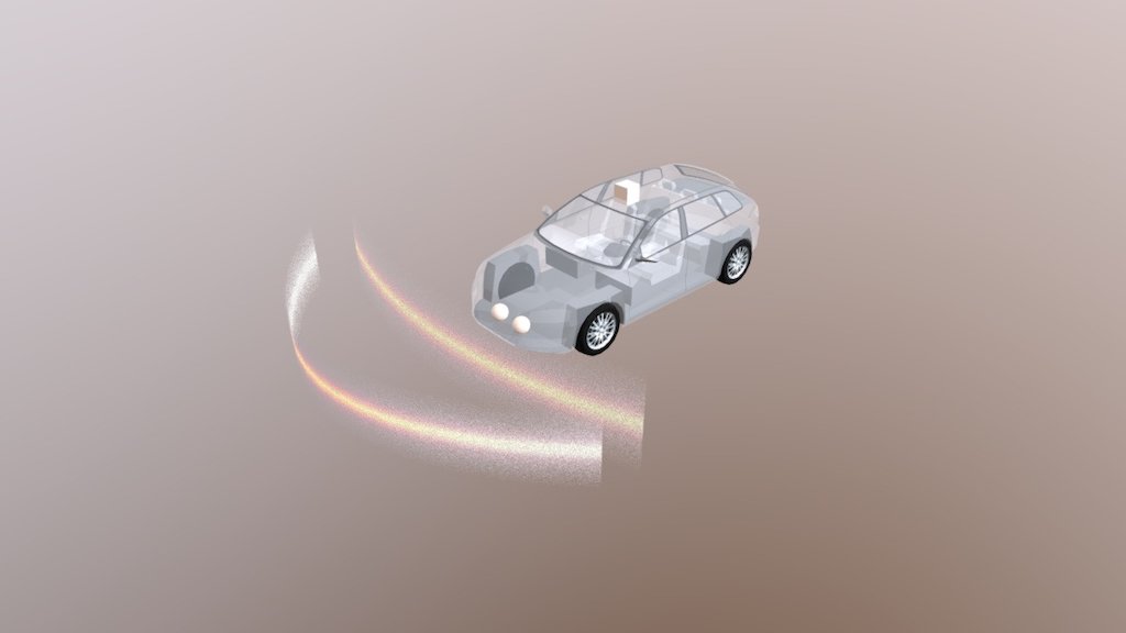 Car With Radar Curves