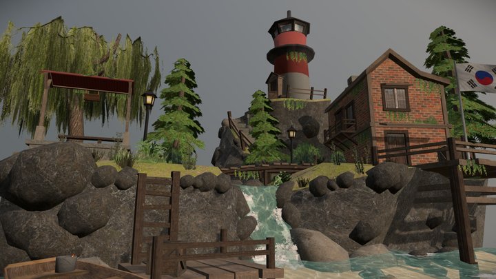 DAE Diorama - By The Ocean 3D Model