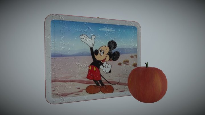Vintage Mouse Lunchbox and Apple 3D Model