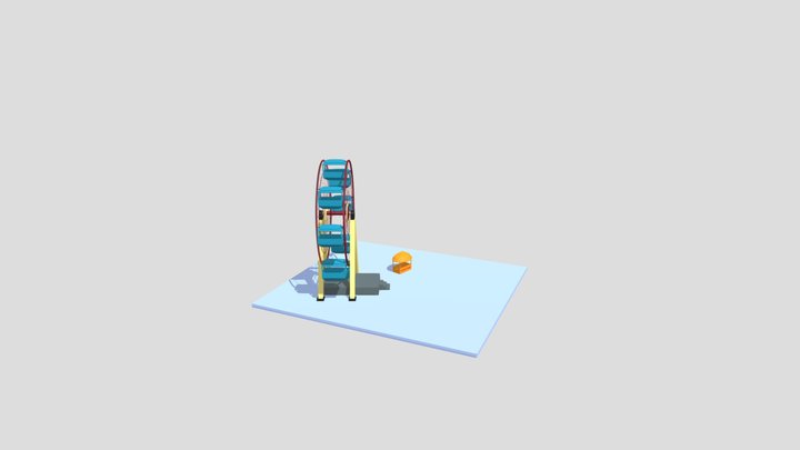 ferriswheel with animation 3D Model