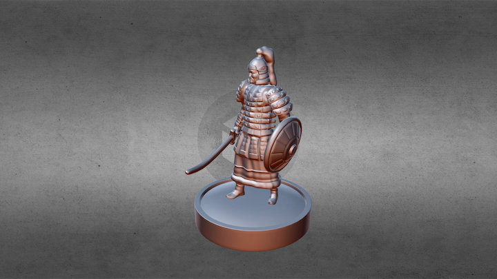 Mongolian Warrior 3D Model