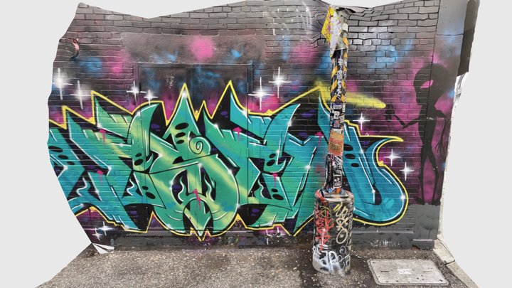 Alley street art 1 3D Model