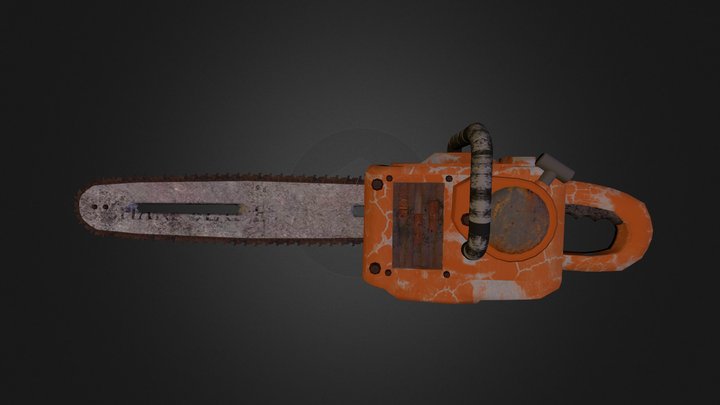 Post Apocalyptic Chainsaw 3D Model