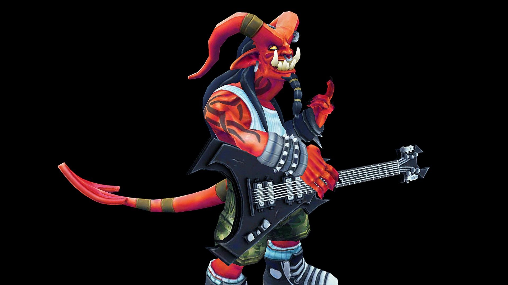 Mike Guitar Pose