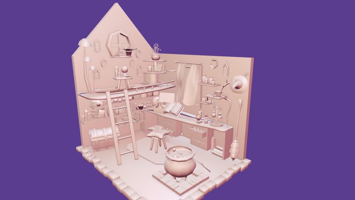 Green Room 3D Model