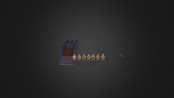 LEGO Normandy US Troops 3D Model
