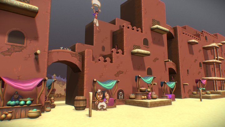 Agrabah Market for VR 3D Model