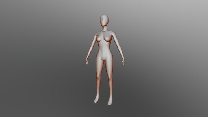 Female Base Mesh 3D Model
