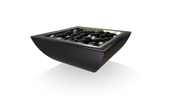 Modofire Legacy Square Fire Pit Bowl 3D Model