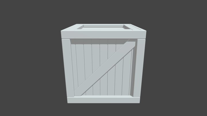 A Simple Crate 3D Model